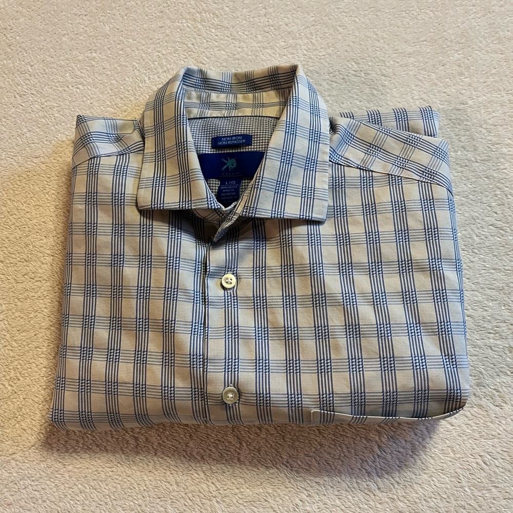 Egara Blue and White Checkered Shirt